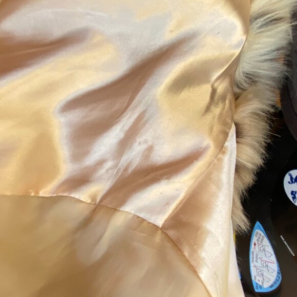 ASOS Faux Fur Coat in Cream and Brown - Picture 14 of 14